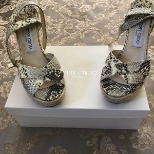 Jimmy Choo Snakeskin Wedges